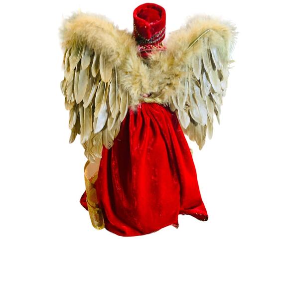 Santa's Workshop Diva Angel Tree Topper Red 16" Christmas Holiday - Picture 7 of 12